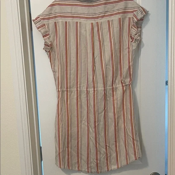 PAIGE Striped Mini Dress - White, Pink, Orange, Size L, NWT - Picture 11 of 11